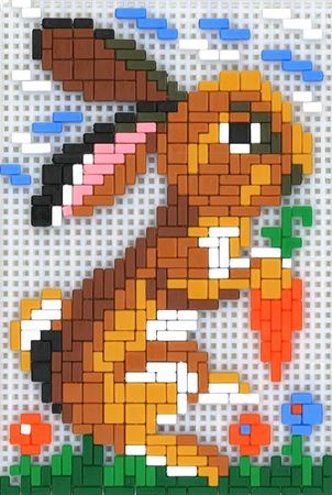 Stickit-Pixel Hase mit Karotte