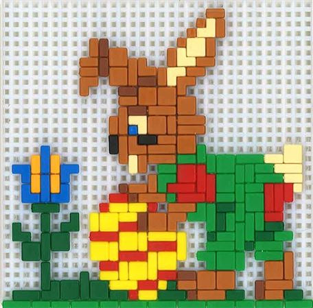 Stickit-Pixel Hase mit Osterei