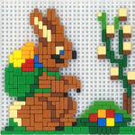 Stickit-Pixel Hase mit Osterkorb