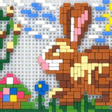 Stickit-Pixel Hase mit Osternest