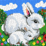 Stickit-Pixel Hasenmama mit Häschen