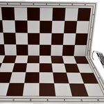 Schachplan faltbar weiss/dunkelbraun, Feld 55 mm