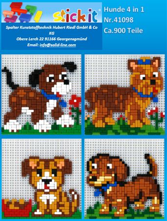 Stickit-Pixel "Hunde 4 in 1"