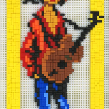 Stecksystem Junge mit Gitarre mit XXL-Steckvorlage