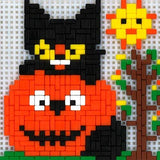 Stickit-Pixel Kätzchen mit Kürbis