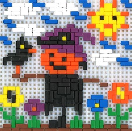 Stickit-Pixel Kürbis Vogelscheuche