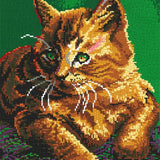 Stecksystem Katze liegend mit XXL-Steckvorlage