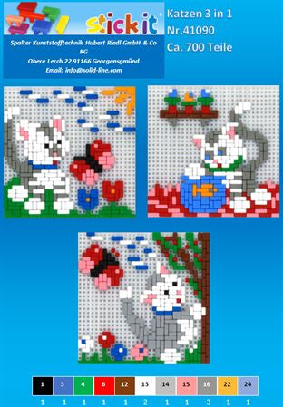 Stickit-Pixel "Katzen 3 in 1"