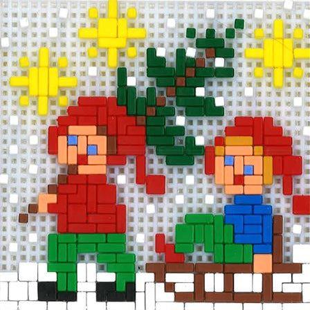 Stickit-Pixel Kinder mit Christbaum