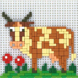 Stickit-Pixel Kuh auf der Weide