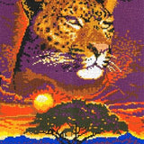 Stecksystem Leopard in der Sonne mit XXL-Steckvorlage