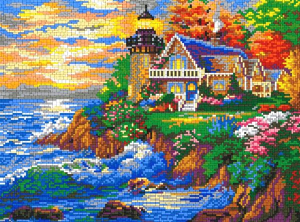 Stecksystem Leuchtturm mit XXL-Steckvorlage