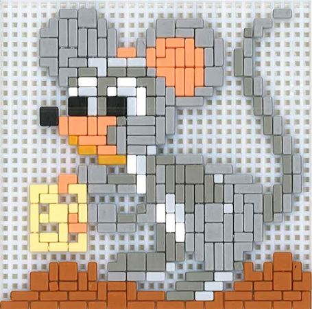 Stickit-Pixel Maus mit Käse