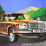 Stecksystem Mercedes 280SE (Oldtimer) mit XXL-Steckvorlage