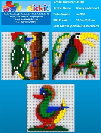 Stecksystem Sortiment Merry birds