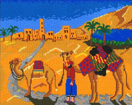 Stecksystem Sahara Oase mit XXL-Steckvorlage