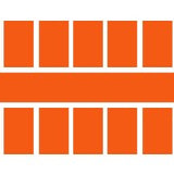 Farbstreifen gross orange 6 Streifen