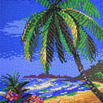 Stickit Mini Stecksystem Palmenstrand mit XXL-Steckvorlage
