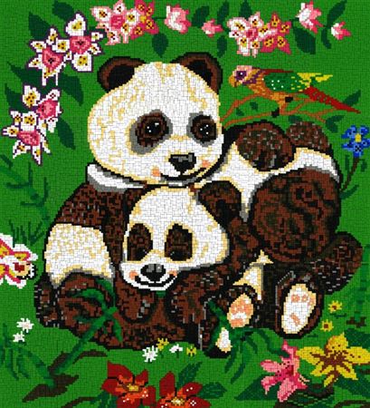 Stickit-Pixel Panda mit Baby