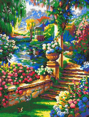 Stecksystem Paradiesgarten XXL Motiv mit XXL-Steckvorlage