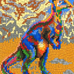 Stickit-Pixel Parasaurolophus mit Landschaft
