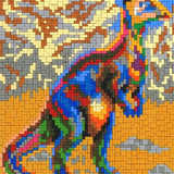 Stickit-Pixel Parasaurolophus mit Landschaft