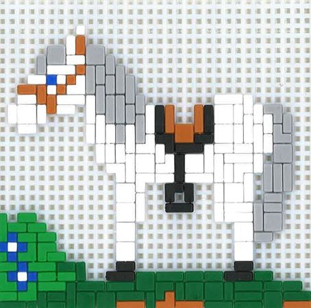 Stickit-Pixel Pferd auf der Weide