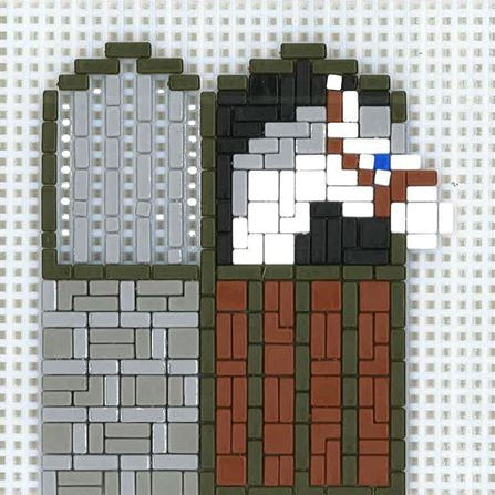 Stickit-Pixel Pferd im Stall