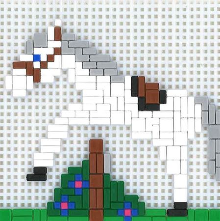 Stickit-Pixel Pferd springend