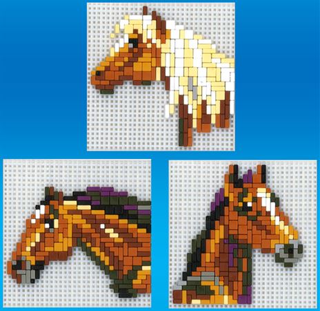 Stickit-Pixel Pferdeköpfe 3 in 1