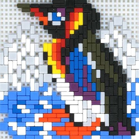 Stickit-Pixel Pinguin im Eis