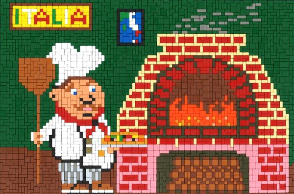 Stickit-Pixel Pizzabäcker