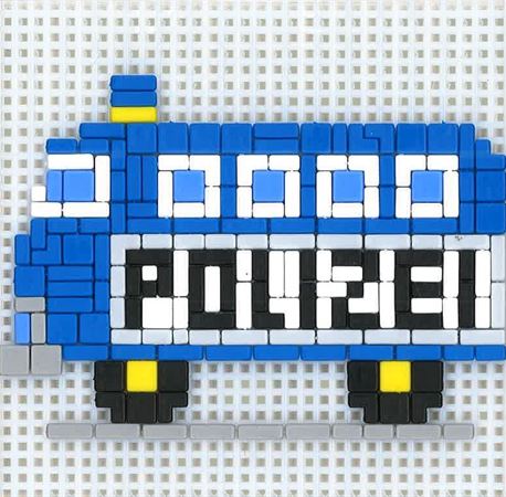 Stickit-Pixel Polizeiauto