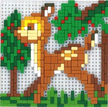 Stickit-Pixel Reh im Wald