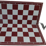 Schachplan faltbar weiss/rot, Feld 55 mm