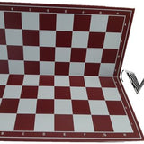 Schachplan faltbar weiss/rot, Feld 55 mm