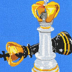 Stecksystem Schachfigur "König" mit XXL-Steckvorlage