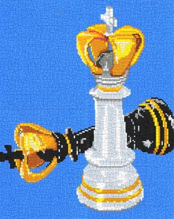 Stecksystem Schachfigur "König" mit XXL-Steckvorlage