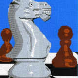 Stecksystem Schachfigur "Springer" mit XXL-Steckvorlage