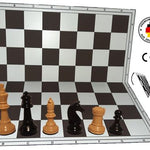 Schachset "Profi" mit Schachbrett und Schachfiguren KH 93 mm, beige-schwarz