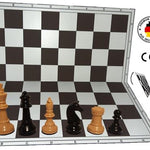 Schach Club Paket XXL "Profi" KH 93 mm, beige-schwarz