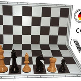 Schach Club Paket XXL "Profi" KH 93 mm, beige-schwarz
