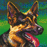 Stecksystem Schäferhund mit XXL-Steckvorlage