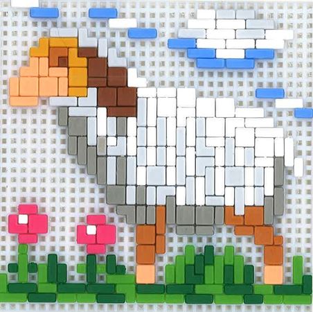 Stickit-Pixel Schaf auf der Weide