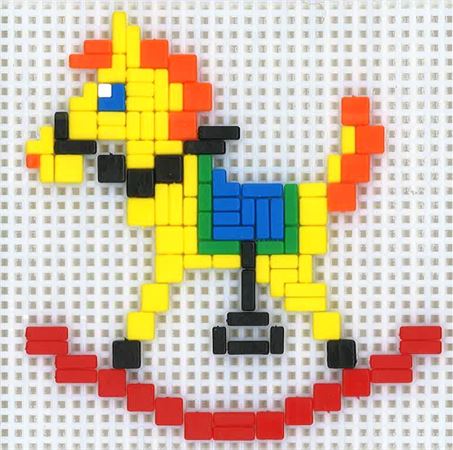 Stickit-Pixel Schaukelpferd