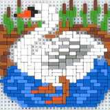 Stickit-Pixel Schwan im Weiher
