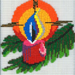 Stickit Weihnachtskerze auf dem Zweig