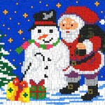 Stickit Weihnachtsmann mit Schneemann