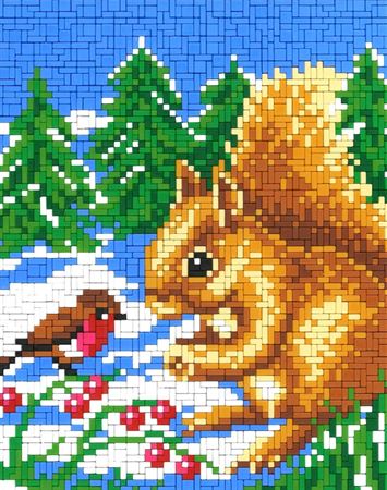 Stickit Eichhörnchen im Schnee