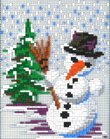 Stickit Schneemann im Wald